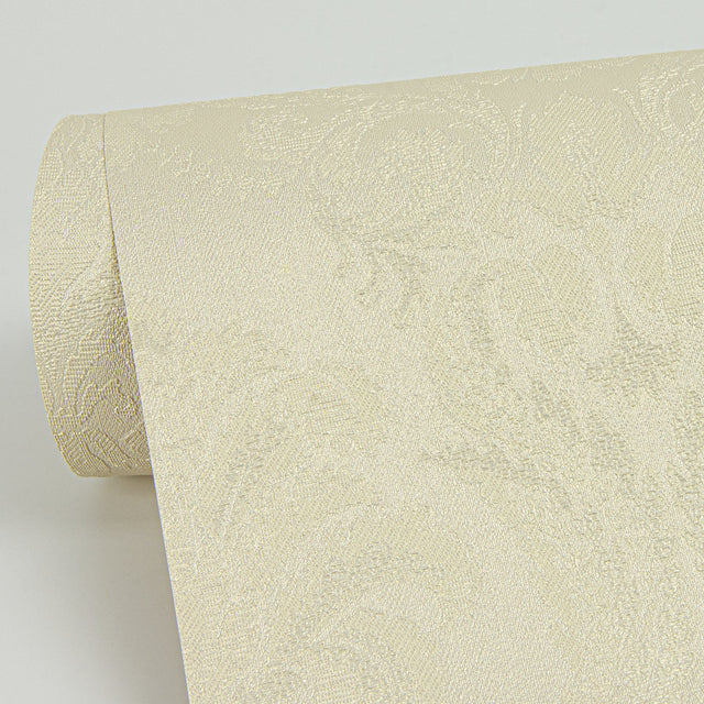 Renatta Gold Damask Wallpaper with Raised Ink Traditional Pattern - Sirpi 4058-21777