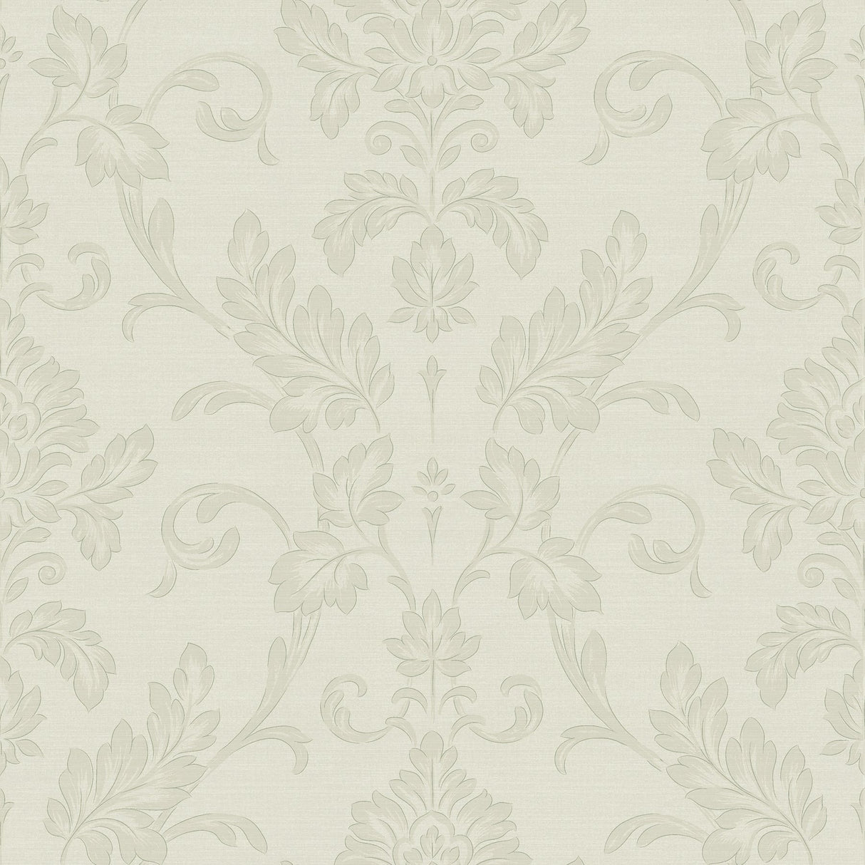 Antonella Silver Scroll Traditional Vinyl Damask Wallpaper - Sirpi 4058-21786