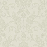 Antonella Silver Scroll Traditional Vinyl Damask Wallpaper - Sirpi 4058-21786