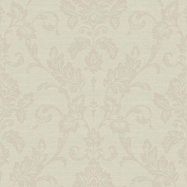 Antonella Rose Gold Scroll Damask Wallpaper with Metallic Raised Ink - Sirpi 4058-21787