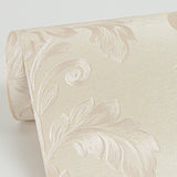 Antonella Rose Gold Scroll Damask Wallpaper with Metallic Raised Ink - Sirpi 4058-21787