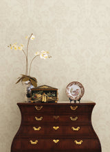 Antonella Rose Gold Scroll Damask Wallpaper with Metallic Raised Ink - Sirpi 4058-21787