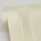Zeta Light Yellow Moire Stripe Wallpaper with Metallic Raised Ink Texture - Sirpi 4058-21791
