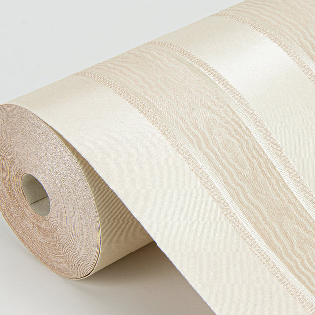 Zeta Peach Moire Stripe Wallpaper with Metallic Raised Ink - Sirpi 4058-21792