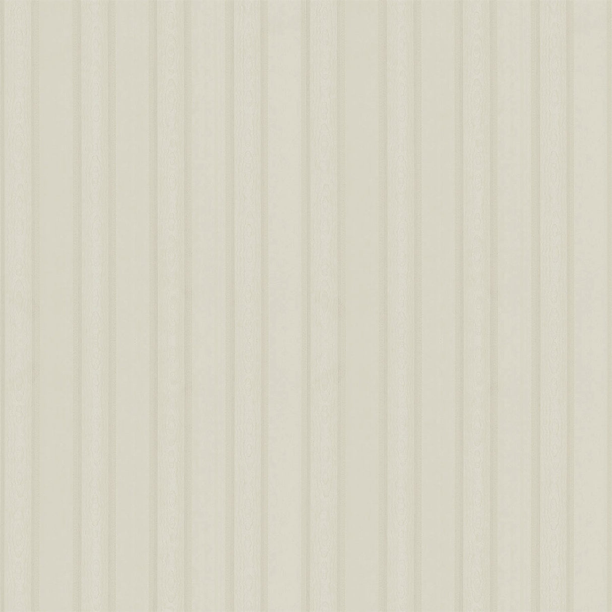 Zeta Cream Moire Stripe Wallpaper with Metallic Raised-Ink Stripes - Sirpi 4058-21793