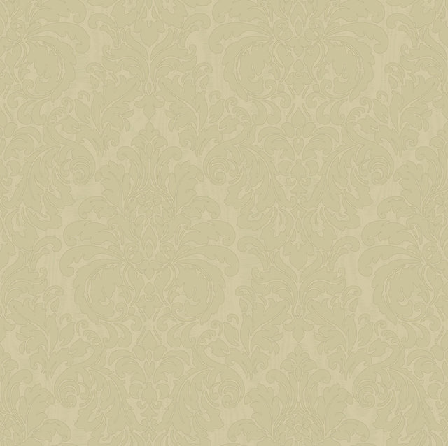 Betina Gold Damask Wallpaper with Metallic Textured Damask - Sirpi 4058-24800