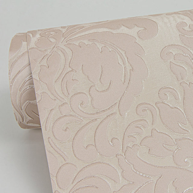 Betina Rose Damask Wallpaper with Metallic Textured Traditional Motif - Sirpi 4058-24805