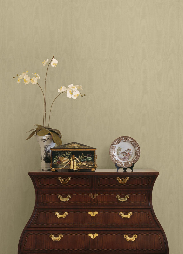 Angelina Gold Moire Wallpaper with Glam Woodgrain Graphics Pattern - Sirpi 4058-24810