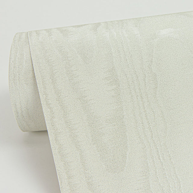 Angelina Silver Moire Wallpaper with Glam Woodgrain Pattern - Sirpi 4058-24811