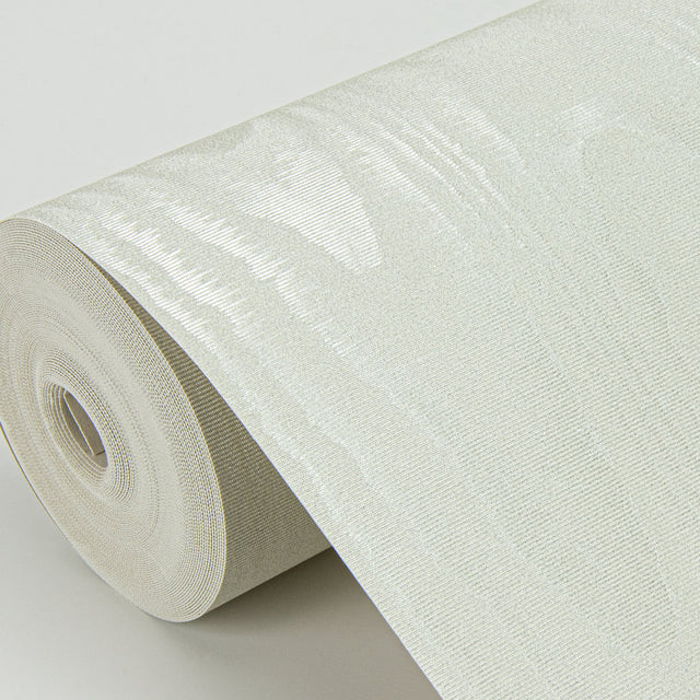 Angelina Silver Moire Wallpaper with Glam Woodgrain Pattern - Sirpi 4058-24811