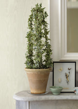 Angelina Cream Moire Wallpaper with Glam Woodgrain on Silk-Look Texture - Sirpi 4058-24813