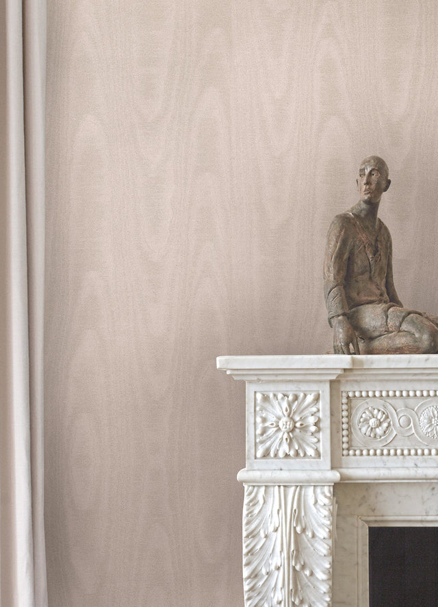 Angelina Rose Moire Wallpaper with Glam Metallic Woodgrain Pattern - Sirpi 4058-24815