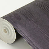 Angelina Black Moire Wallpaper with Glam Metallic Woodgrain Pattern - Sirpi 4058-24819