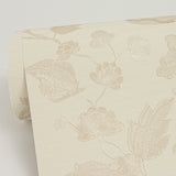 Vittoria Cream Floral Wallpaper with Raised Ink Botanical Pattern - Sirpi 4058-24842