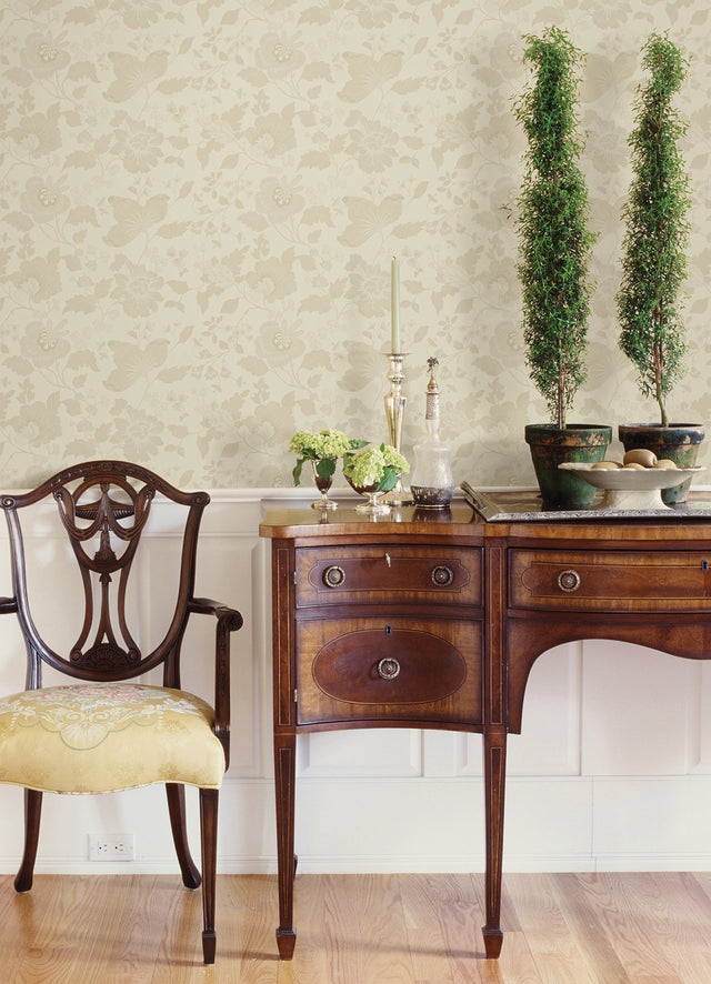 Vittoria Cream Floral Wallpaper with Raised Ink Botanical Pattern - Sirpi 4058-24842
