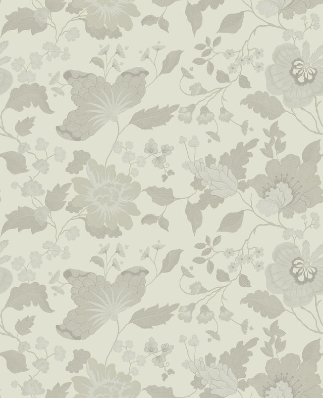 Vittoria White Floral Wallpaper with Raised Ink Botanical Pattern - Sirpi 4058-24844