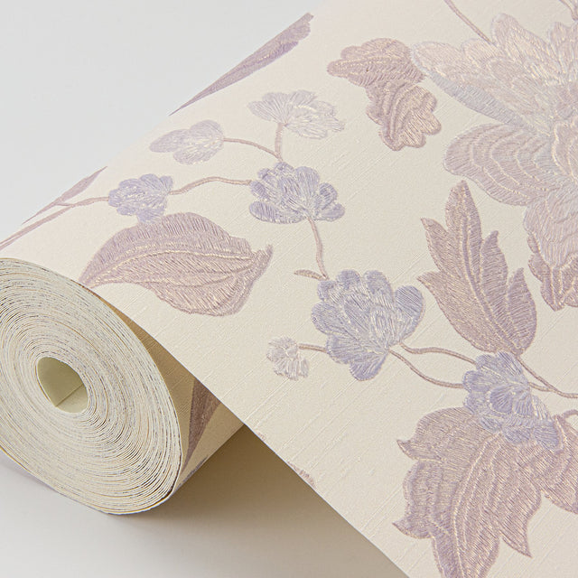 Vittoria Rose Floral Wallpaper with Raised Ink Botanical Motif - Sirpi 4058-24845