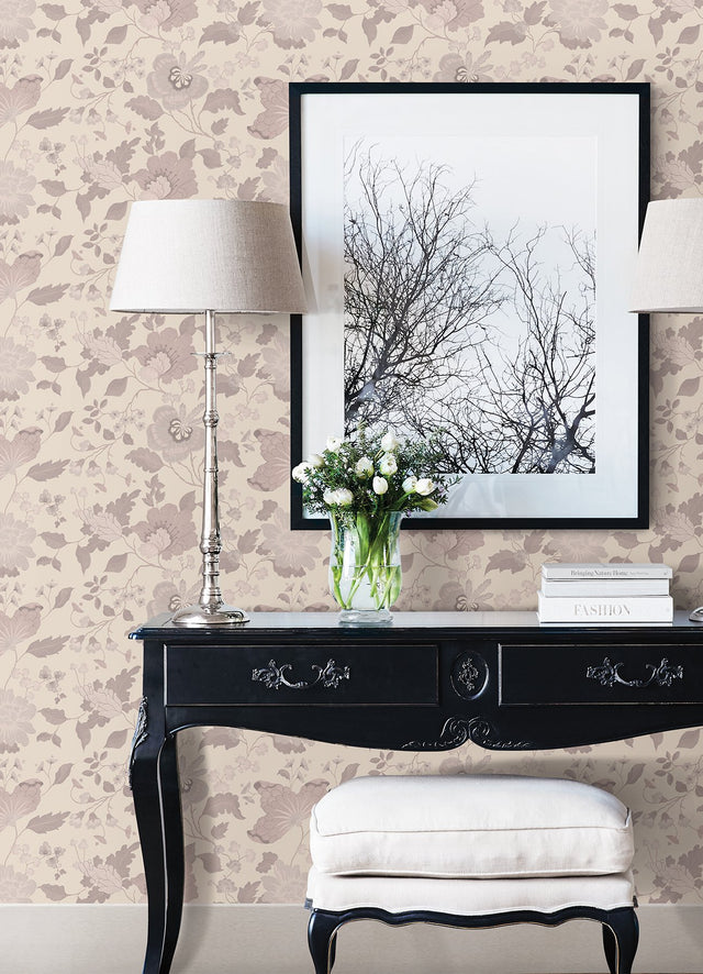 Vittoria Rose Floral Wallpaper with Raised Ink Botanical Motif - Sirpi 4058-24845