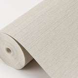 Aida Beige Horizontal Silk Wallpaper with Fabric & Woven Texture, Farmhouse Style - Sirpi 4058-24853