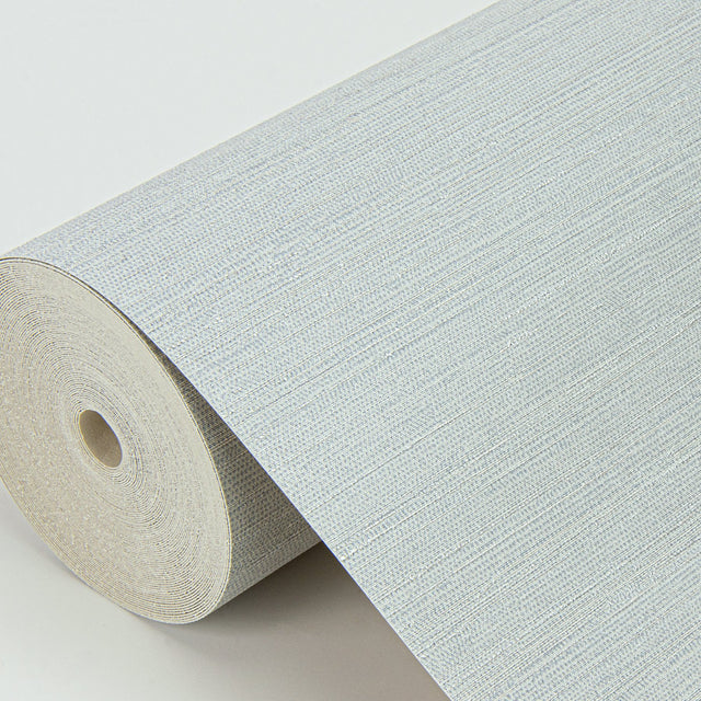Aida Light Blue Horizontal Silk Wallpaper with Textured Fabric & Woven Look - Sirpi 4058-24856