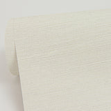 Aida White Horizontal Silk Wallpaper with Textured Fabric & Woven Motif - Sirpi 4058-24857