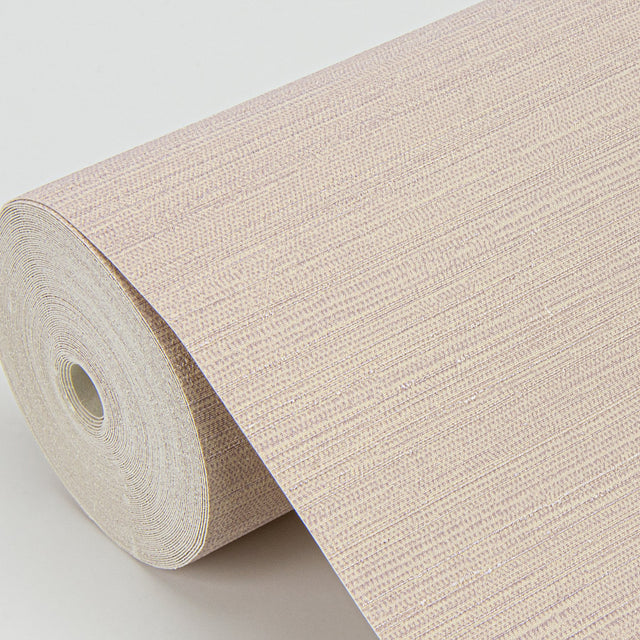 Aida Rose Horizontal Silk Wallpaper with Fabric & Woven Textures, Farmhouse Style - Sirpi 4058-24858