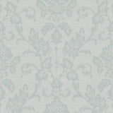Antonella Light Blue Damask Scroll Wallpaper with Metallic Raised Ink - Sirpi 4058-24880