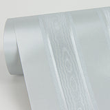 Zeta Light Blue Moire Stripe Wallpaper with Metallic Raised Ink - Sirpi 4058-24890