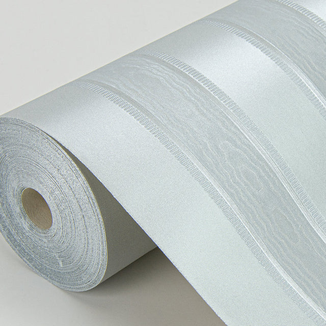 Zeta Light Blue Moire Stripe Wallpaper with Metallic Raised Ink - Sirpi 4058-24890