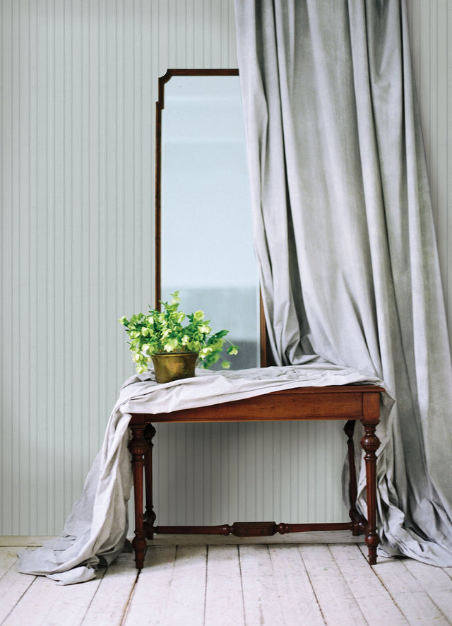 Zeta Light Blue Moire Stripe Wallpaper with Metallic Raised Ink - Sirpi 4058-24890