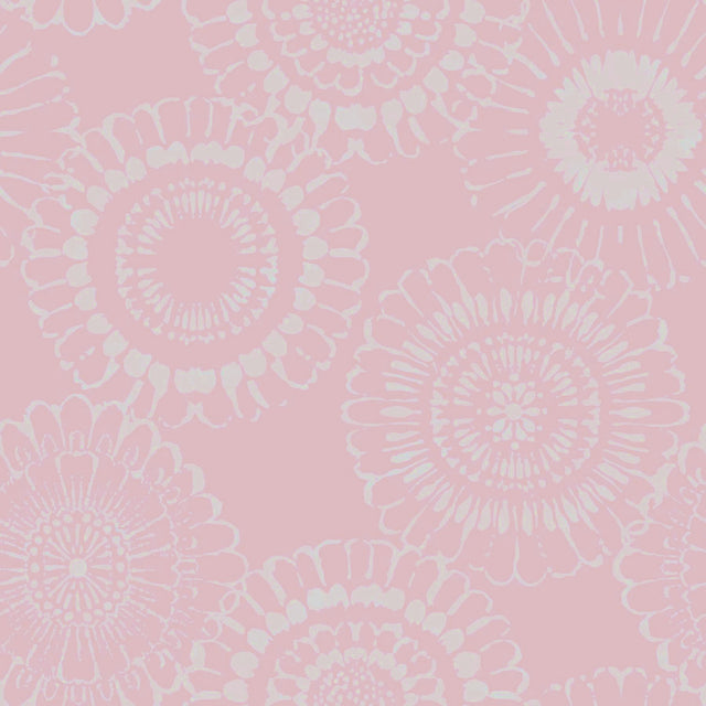 Sonnet Pink Floral Wallpaper with Modern Botanical Flower Motif - Chesapeake 4060-128860