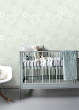 Sonnet Sage Floral Wallpaper with Modern Botanical Flowers Pattern - Chesapeake 4060-128861