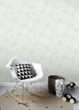 Sonnet Sage Floral Wallpaper with Modern Botanical Flowers Pattern - Chesapeake 4060-128861