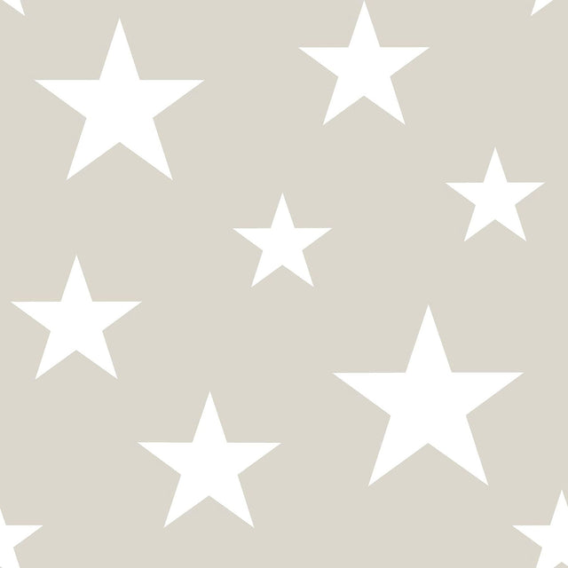 Amira Taupe Stars Wallpaper with Kids Graphic Star Pattern - Chesapeake 4060-128866
