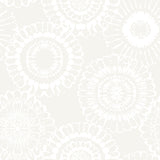 Sonnet Platinum Floral Wallpaper with Modern Botanical Flower Pattern - Chesapeake 4060-138910