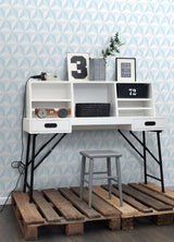 Adella Sky Blue Geometric Wallpaper with Kids Graphic Geometric Pattern - Chesapeake 4060-138912