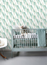 Inez Teal Geometric Wallpaper with Kids Graphic Geometrics Pattern - Chesapeake 4060-138920