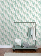 Inez Teal Geometric Wallpaper with Kids Graphic Geometrics Pattern - Chesapeake 4060-138920