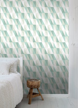 Inez Teal Geometric Wallpaper with Kids Graphic Geometrics Pattern - Chesapeake 4060-138920