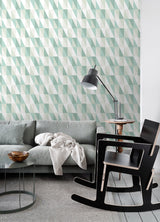 Inez Teal Geometric Wallpaper with Kids Graphic Geometrics Pattern - Chesapeake 4060-138920