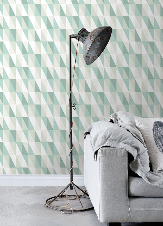 Inez Teal Geometric Wallpaper with Kids Graphic Geometrics Pattern - Chesapeake 4060-138920