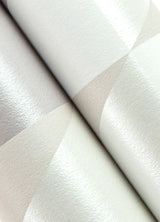 Inez Neutral Geometric Wallpaper with Metallic Silver Triangle Pattern - Chesapeake 4060-138922