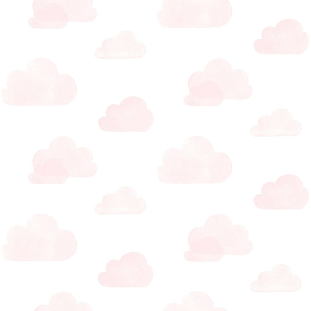 Irie Pink Clouds Wallpaper with Kids Graphics Clouds Pattern - Chesapeake 4060-138929