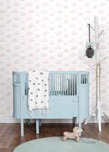 Irie Pink Clouds Wallpaper with Kids Graphics Clouds Pattern - Chesapeake 4060-138929