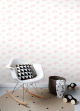 Irie Pink Clouds Wallpaper with Kids Graphics Clouds Pattern - Chesapeake 4060-138929