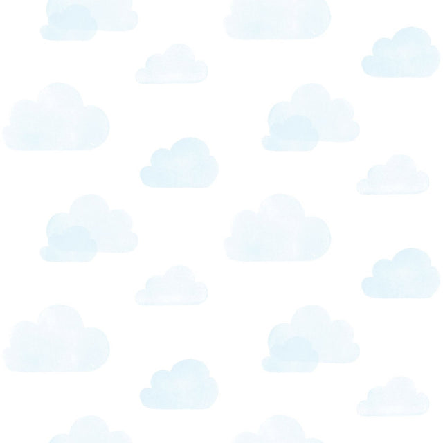 Irie Blue Clouds Wallpaper with Kids Graphic Cloud Pattern - Chesapeake 4060-138930