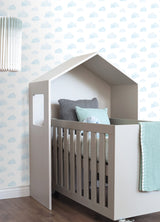 Irie Blue Clouds Wallpaper with Kids Graphic Cloud Pattern - Chesapeake 4060-138930