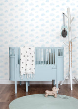 Irie Blue Clouds Wallpaper with Kids Graphic Cloud Pattern - Chesapeake 4060-138930