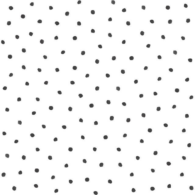 Pixie Black Dots Wallpaper with Bohemian Abstract Polka Dots - Chesapeake 4060-138934