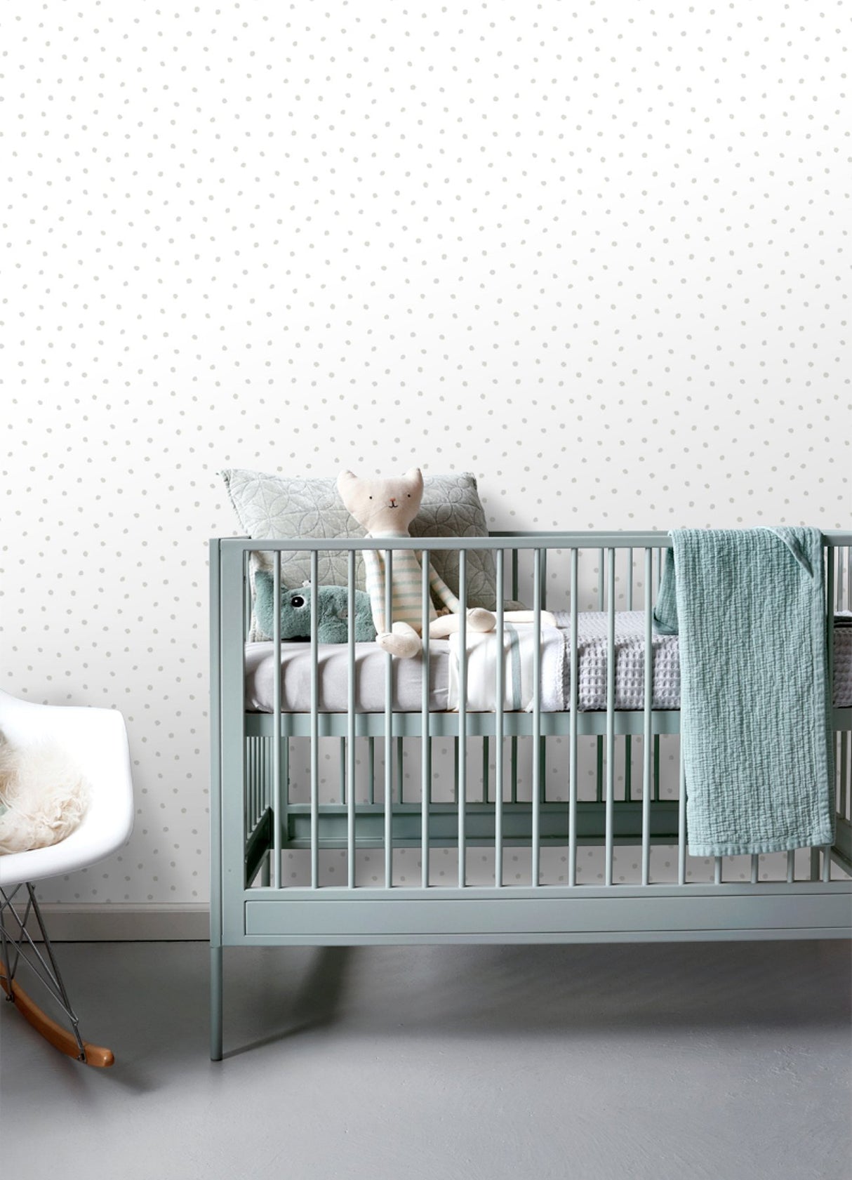Pixie Grey Dots Wallpaper with Abstract Polka Dot Motif - Chesapeake 4060-138935